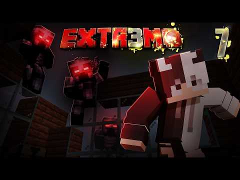 NOS RAIDEAN 2 VECES EN EL MISMO DÍA | MINECRAFT EXTREMO 3 - DÍA 7