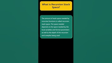 13. What is Recursion Stack Space #Shorts #algorithm #datastructures
