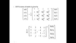 Inverse Discrete Fourier Matrix Multiplication Method/MAMSE