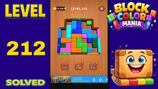 Block Color Mania – Level 212 | Fast & Clean Solution