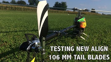 Testing new ALIGN 106 tail blades - Luca Pescante T-Rex 700