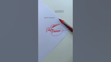 🦅 Floating style Signature #eagle #signature #howtosign #shorts