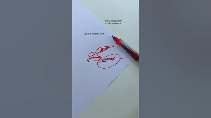 🦅 Floating style Signature #eagle #signature #howtosign #shorts