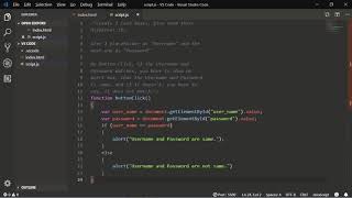 JavaScript program with function and buttons