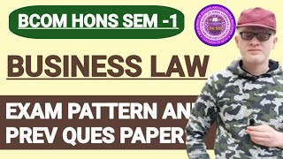 Business Law DU SOL Exam Pattern Previous Year Paper Bcom Hons 1st Semester 