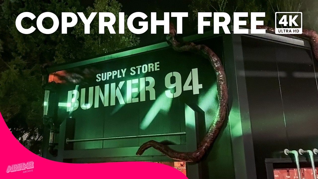 Alton Towers - Bunker 94 / Nemesis Shop Footage (4k 60fps • Copyright Free)