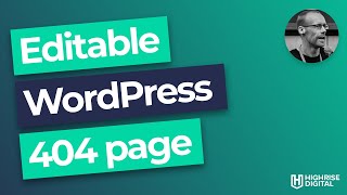 Easily allow clients to edit contents of the WordPress 404 page