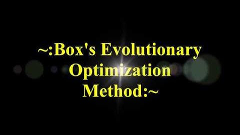 Multivariable Unconstrained Optimization | Box