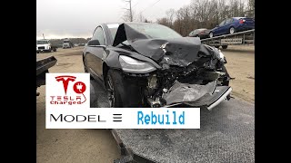 Tesla Model 3 - Salvaged - Rebuild - P1