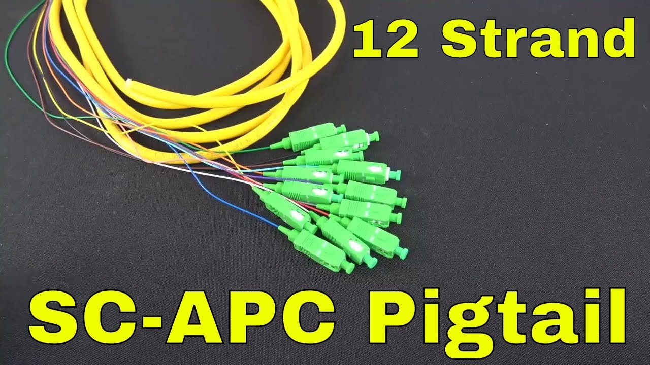 12 Strand Singlemode SC-APC Fiber Pigtail (3 Meter) - YouTube