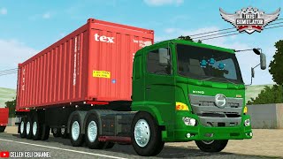 Mod Bussid Truck Hino 500 Trailer Anim Bisa Ganti muat Kayu || Bus Simulator Indonesia