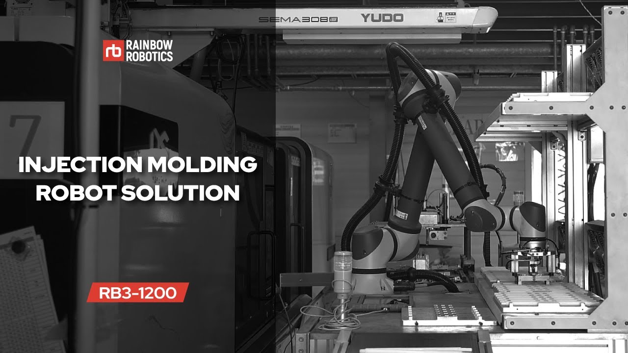 Robot Injecting Injection Molding Automation Robot Solution - YouTube