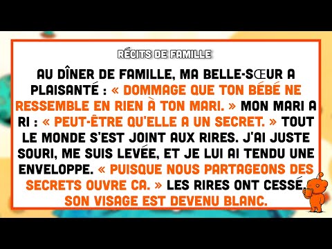 Ma belle-sœur s'est moquée de moi au dîner à propos de mon bébé, alors je lui ai donné l'enveloppe
