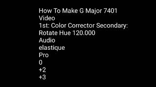 How To Make G Major 7401