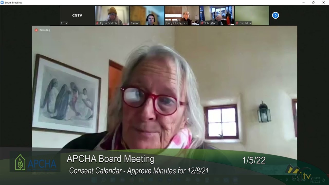 1/5/22 A.P.C.H.A. Aspen Pitkin Housing Association (APCHA) YouTube