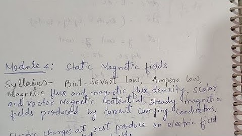 EMF#Static Magnetic Field#3rd Sem.EEE#AKU