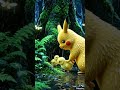 Pikachu’s Cutest Rescue Ever 🐣✨#pikachu #helping #chicks