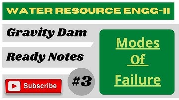 #3-Gravity Dam|Modes of failure of Gravity Dam|Water resource Engg-II |Civil engineering