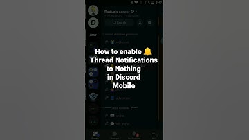 How to enable 🔔 Thread Notifications to Nothing in Discord Mobile #roduz #discord #thread #howto