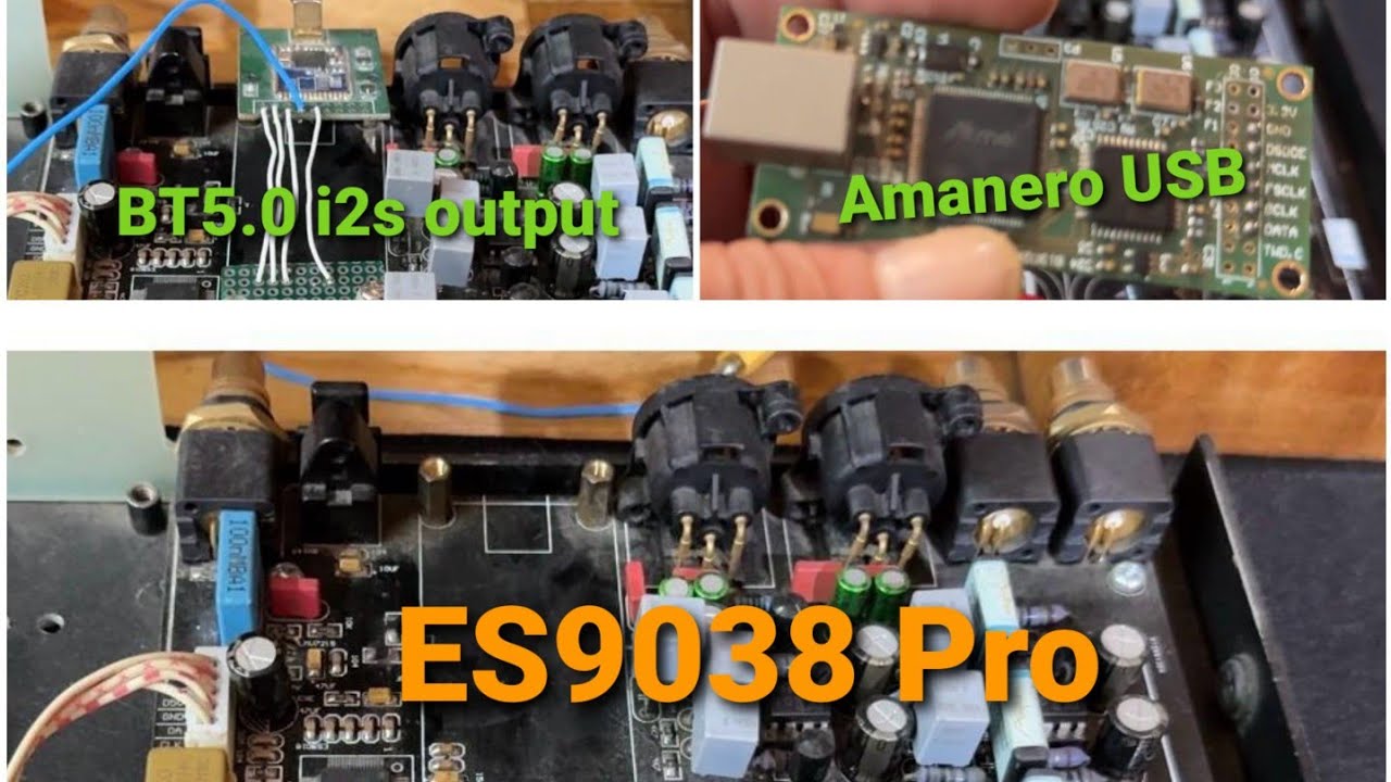 DAC ES9038 Pro : replaced BT5.0 I2S with Amanero Combo 384 USB I2S
