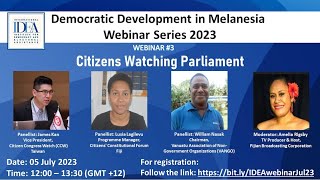 Democratic Development in Melanesia: Citizens Watching Parliament