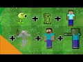 All NPC Minecraft + Peashooter - Plants vs Zombies Fusion Animation GW