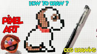 Pixel Art Tutorial: How to Draw a DOG Step by Step | Easy Pixel Art for Beginners #MimyMusic