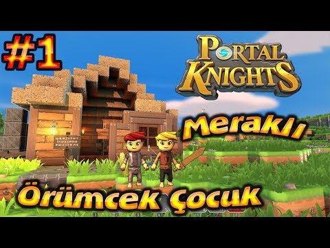 Örümcek Çocuk ve Meraklı Portal Knights Oynuyor Minecraft Gibi Oyun