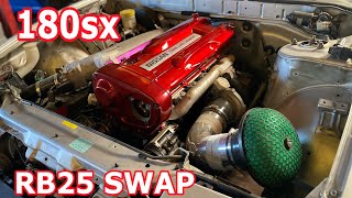 How to RB25DET SWAP an S13 | turbo lines, oil coolers lines and power steering lines.