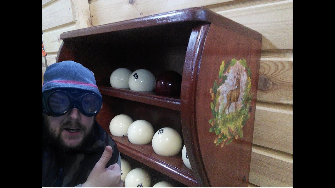 Полочки для бильярдных шаров. Shelve for billiard balls - YouTube