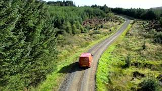 kielder forest drive 4k drone follow