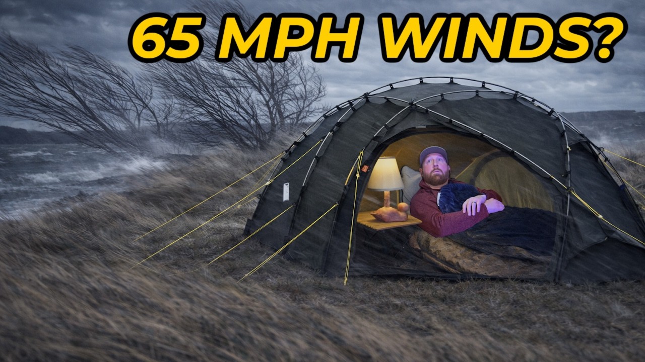 I Camped by a Lake in Extreme Wind… Big Mistake!