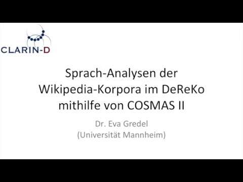 COSMAS II Screencast - Nutzung der Wikipedia-Korpora für Sprachanalysen