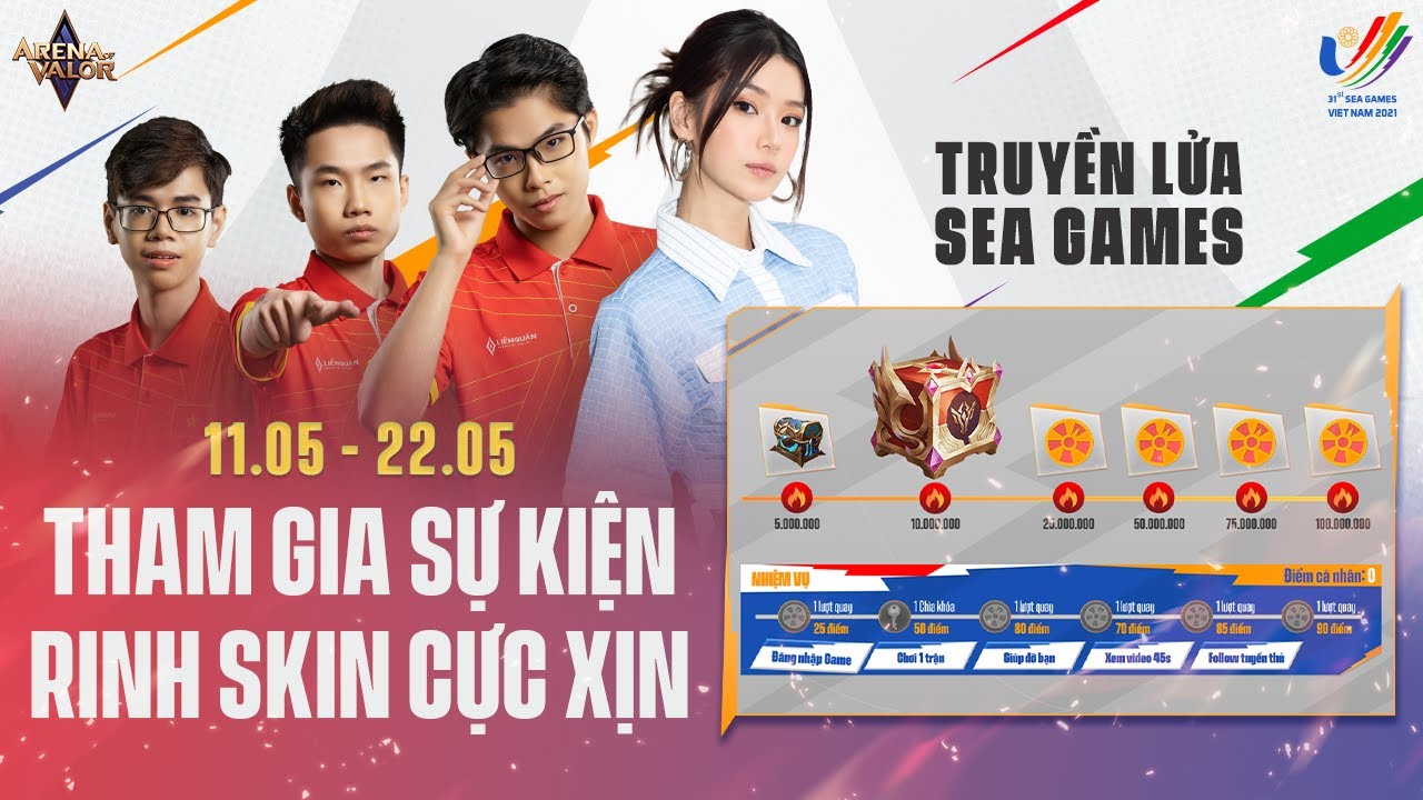 TRUYỀN LỬA SEA GAMES – BÙNG SỨC TRẺ, GIÀNH VINH QUANG | SEA GAMES 31 LIÊN QUÂN MOBILE