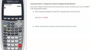 Compound Interest – Finding Future Value from Regular Monthly Deposits