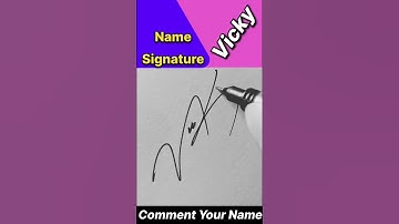 BEST SIGNATURE FOR VICKY || VICKY NAME SIGNATURE DESIGN || #shortsfeed #viralvideo #trending