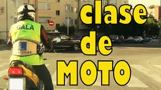 Clase práctica completa de moto. Carnet de moto A2. Conducir una moto.Manejar moto