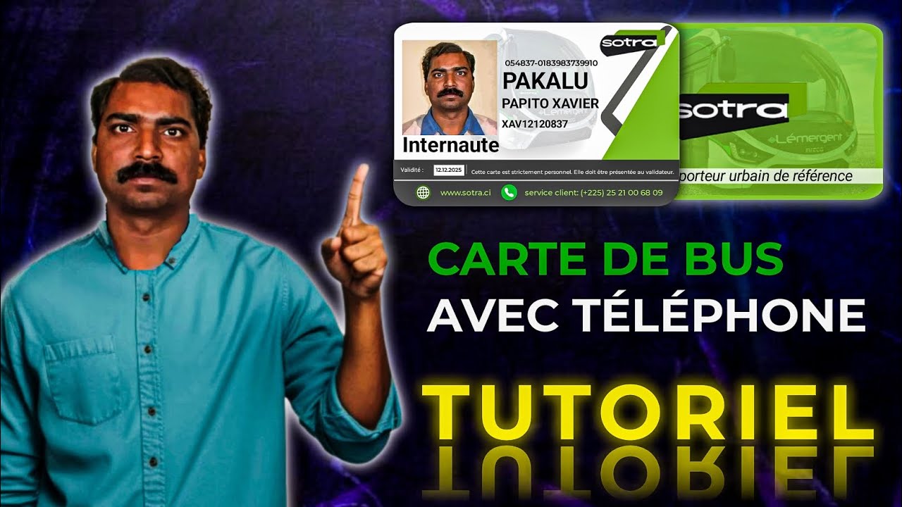 Comment Faire Une Carte De Bus (SOTRA) AVEC TÉLÉPHONE PORTABLE