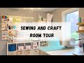 Sewing and craft room tour  craft supplies storage and organization