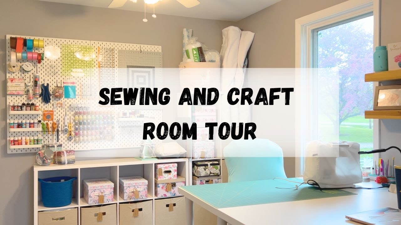 Craft Room Tour  Dream craft room, Small craft rooms, Sewing room