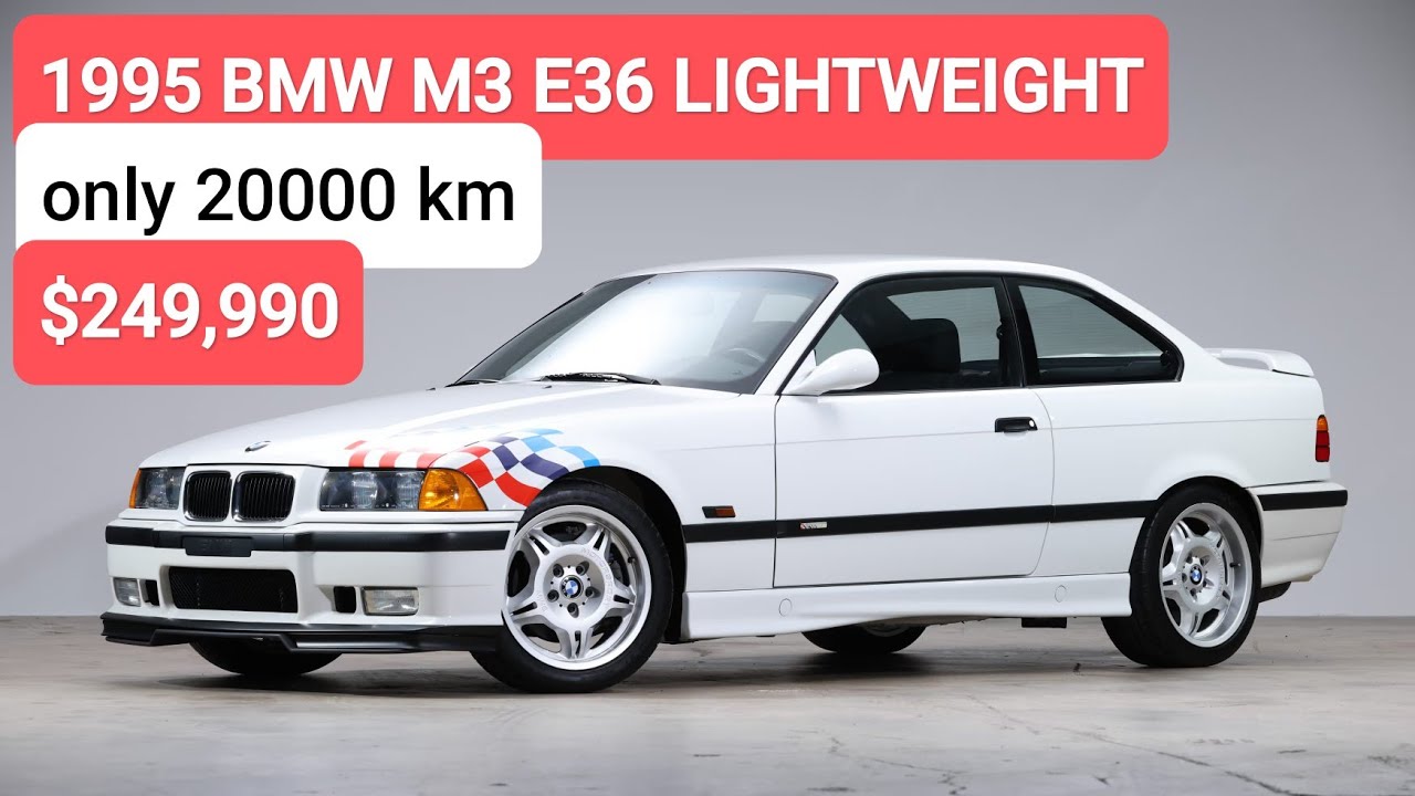 Only 20000 km BMW M3 E36 LIGHTWEIGHT 1995 S50 I6 engine 240 hp 