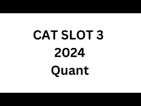 CAT 2024 Slot 3 Paper Solved!! - YouTube