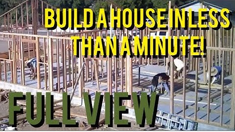 Building a House in a Minute Time-lapse! Fast framing! #construction #timelapse