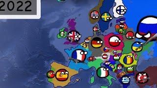 Europe History! Every Year Using Google Earth Countryballs