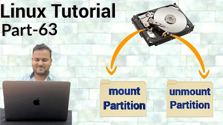 Linux Tutorial 63 - mount command in linux | umount command in linux | Mount and  Unmount Partitions