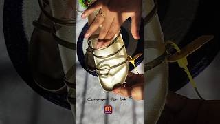 meesho finds | gold finish footwear| link in description #trendingshorts #fashion #myntrastudio 🛍️
