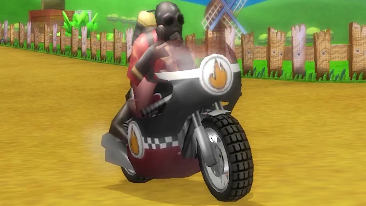 Pyro (Team Fortress 2) in Mario Kart Wii - YouTube