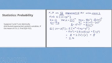 Statistics Probability 15: iid exponential random variables Example