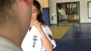 Karate Girl Face Kicks