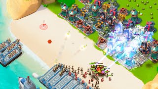 Boom Beach Maxed Defense Vs Hammerman